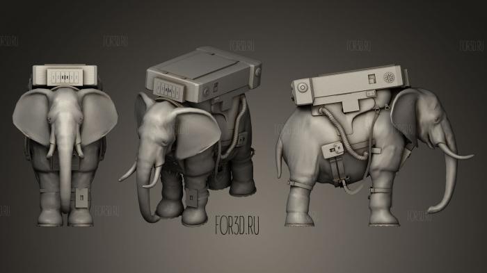 Слон-астронавт 3d stl модель для ЧПУ